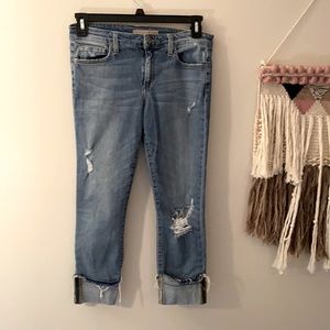 Joe’s Jeans distressed cuff crop
